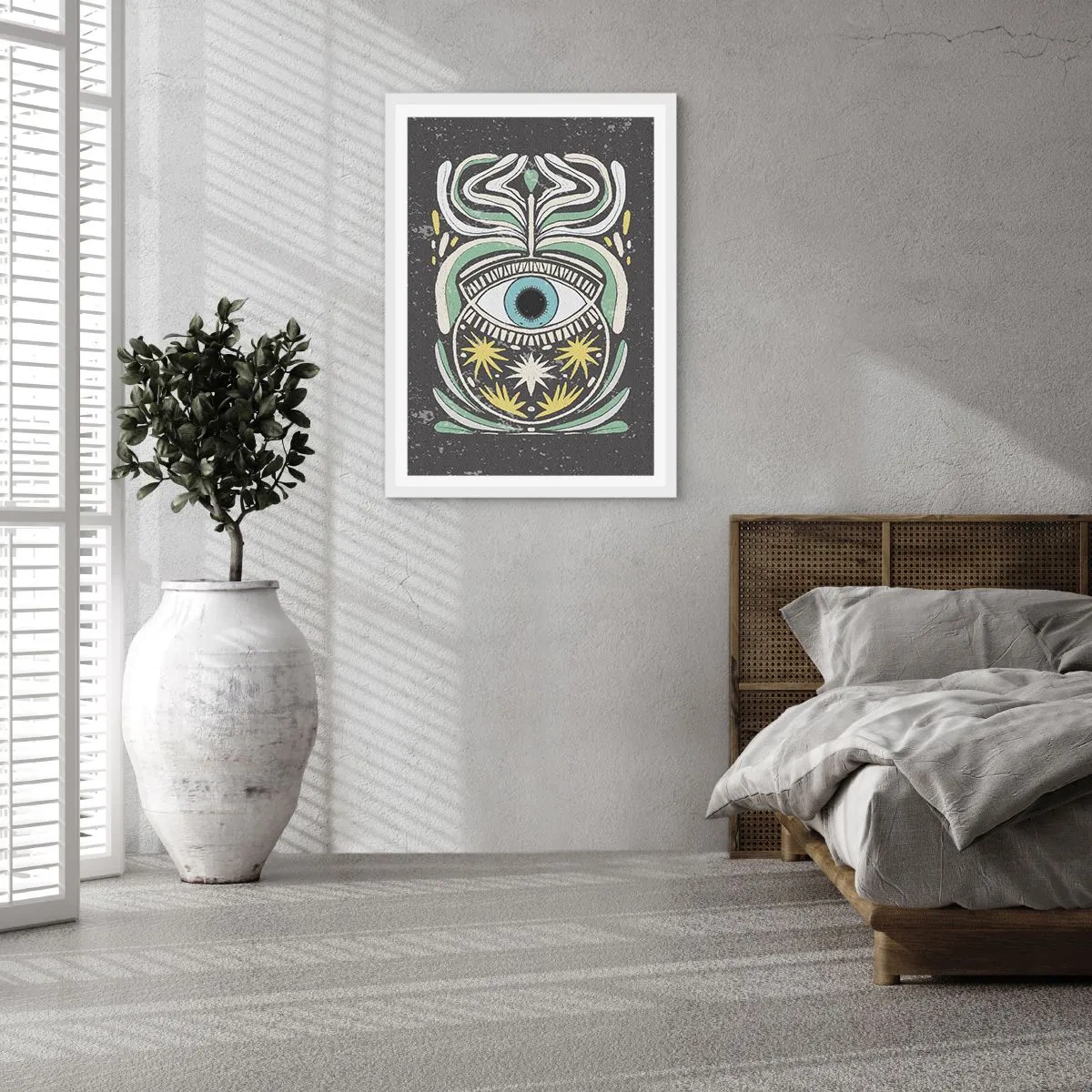 Póster en marco blanco - Rituales tribales - 61x91 cm
