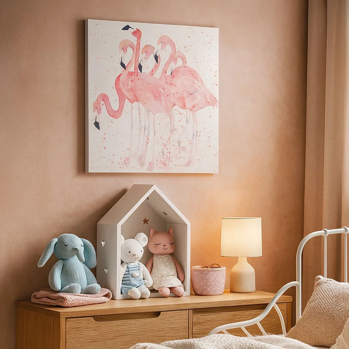 Cuadro sobre lienzo - Impresión de Imagen - Asamblea rosa - 30x30 cm