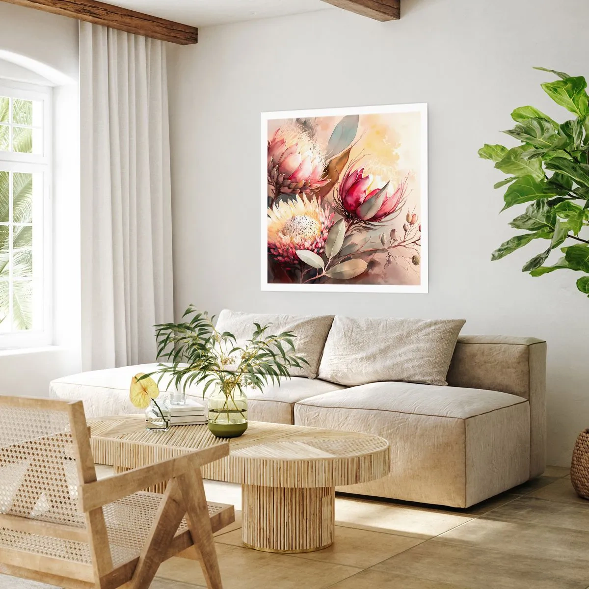 Póster - De perfil y de frente - 60x60 cm