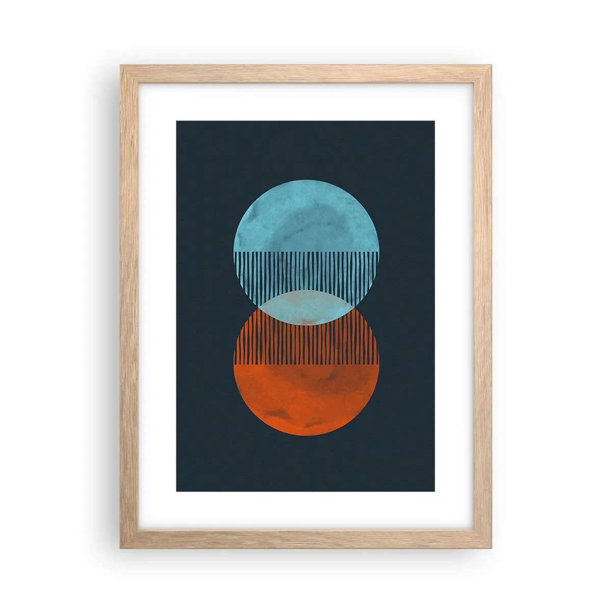 Póster en marco roble claro - Fantasía astronómica - 30x40 cm