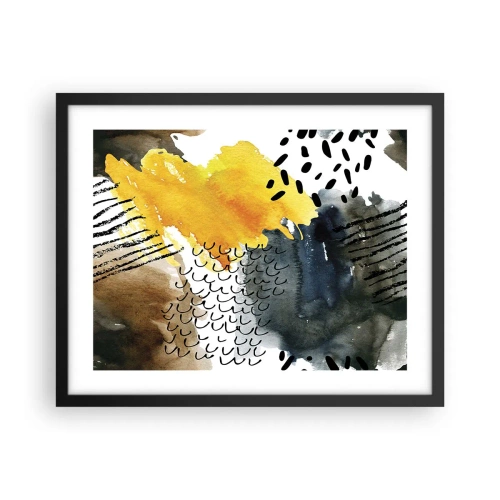 Póster en marco negro - Reunión de los elementos - 50x40 cm