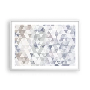 Póster en marco blanco - A ritmo de triángulo - 70x50 cm