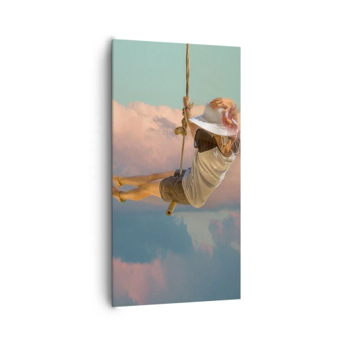 Cuadro sobre lienzo - Impresión de Imagen - Jugando en las nubes - 65x120 cm