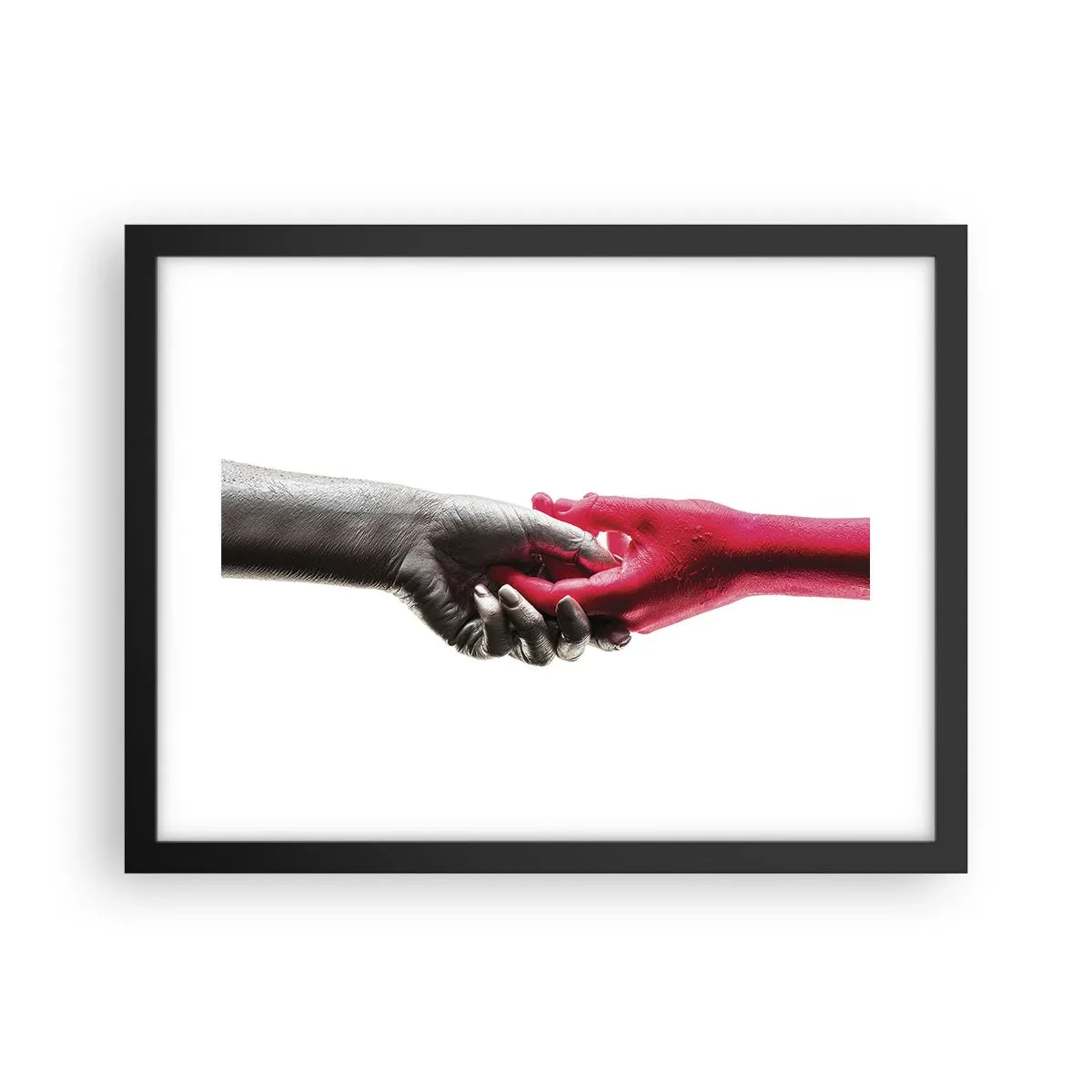 Póster en marco negro - Juntos, aunque diferentes - 40x30 cm