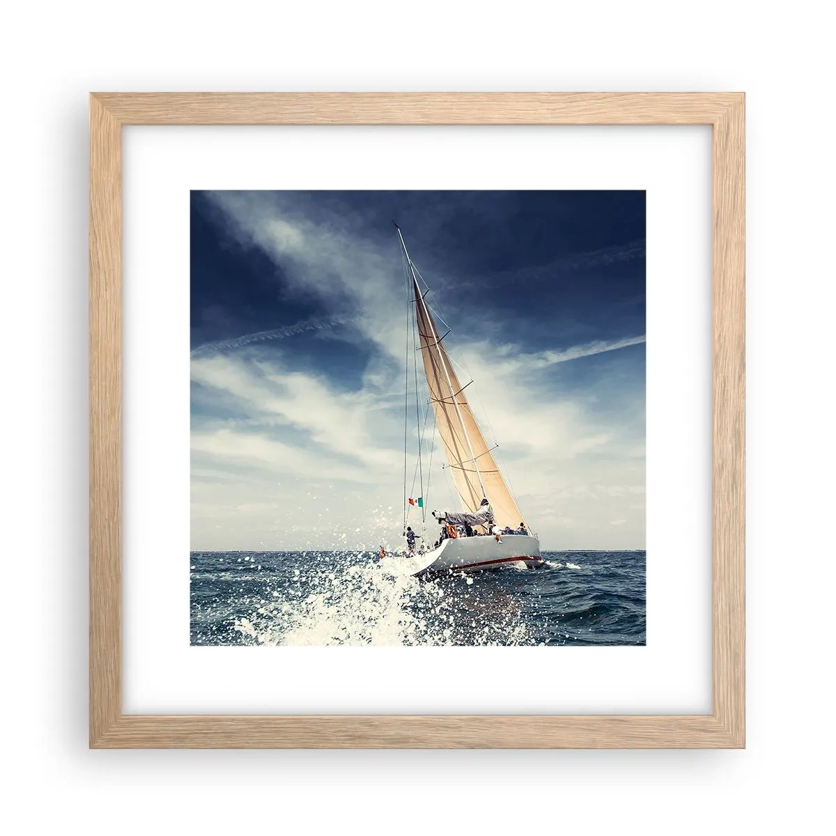 Póster en marco roble claro - ¡No nos alcanzarán! - 30x30 cm