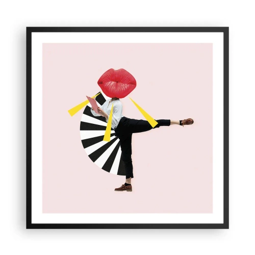 Póster en marco negro - Arte pop surrealista - 60x60 cm