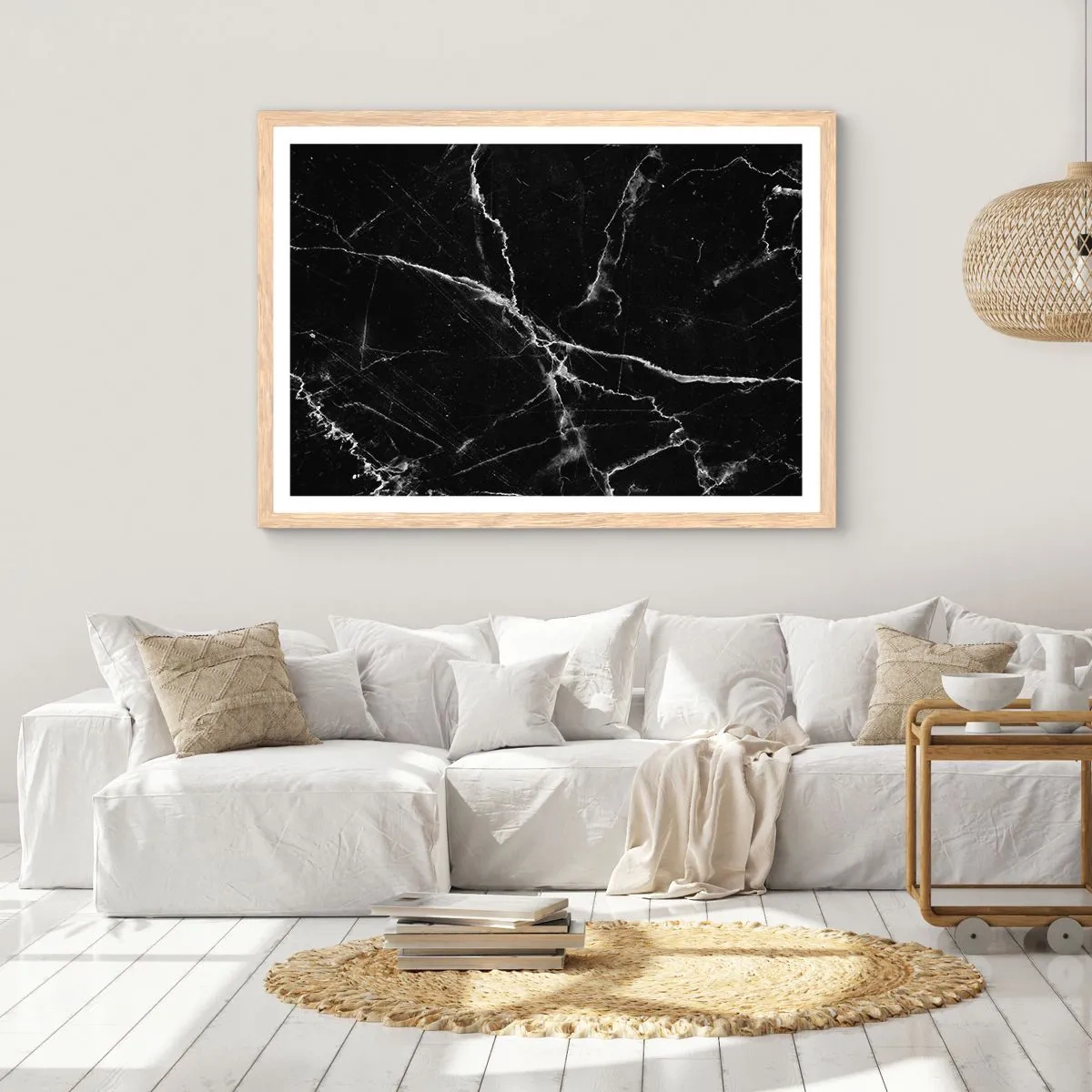 Póster en marco roble claro - La vida secreta de la piedra - 100x70 cm