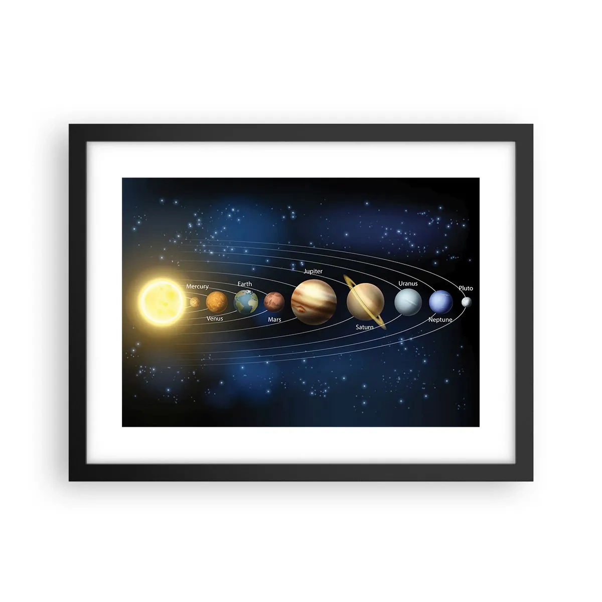 Póster en marco negro - Uno de diez - 40x30 cm