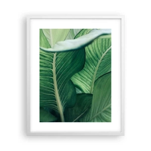 Póster en marco blanco - Vida intensamente verde - 40x50 cm