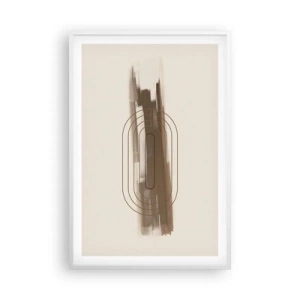 Póster en marco blanco - Un soplo de gris - 61x91 cm