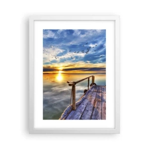 Póster en marco blanco - El viento se va a descansar - 30x40 cm