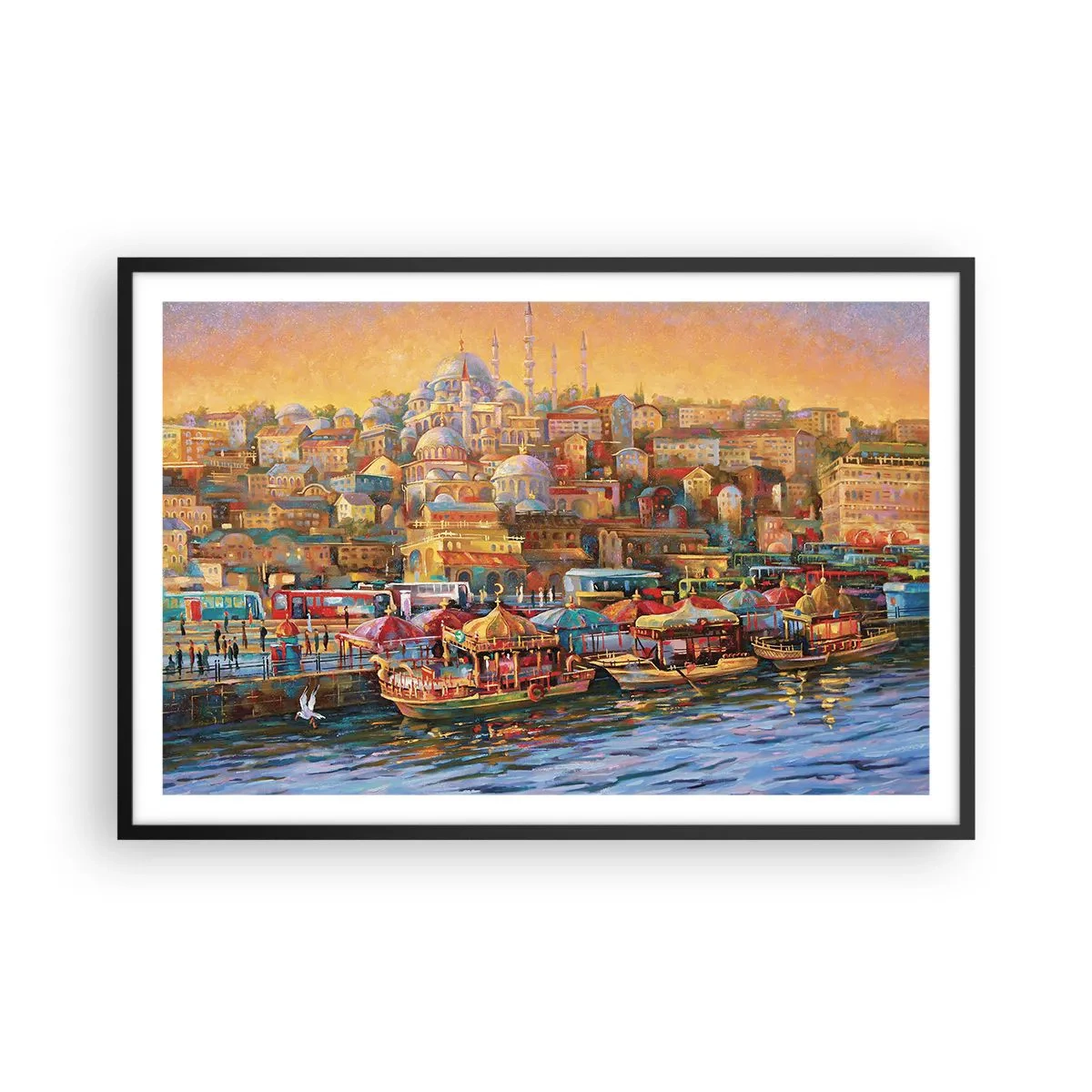 Póster en marco negro - Una historia en Estambul - 91x61 cm