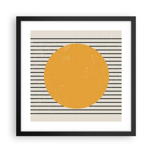 Póster en marco negro - El poder de la sencillez - 40x40 cm