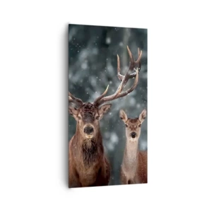 Cuadro sobre lienzo - Impresión de Imagen - El señor y la señora del bosque - 65x120 cm