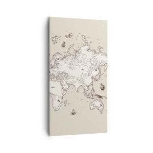 Cuadro sobre lienzo - Impresión de Imagen - Un viaje alrededor del mundo - 55x100 cm