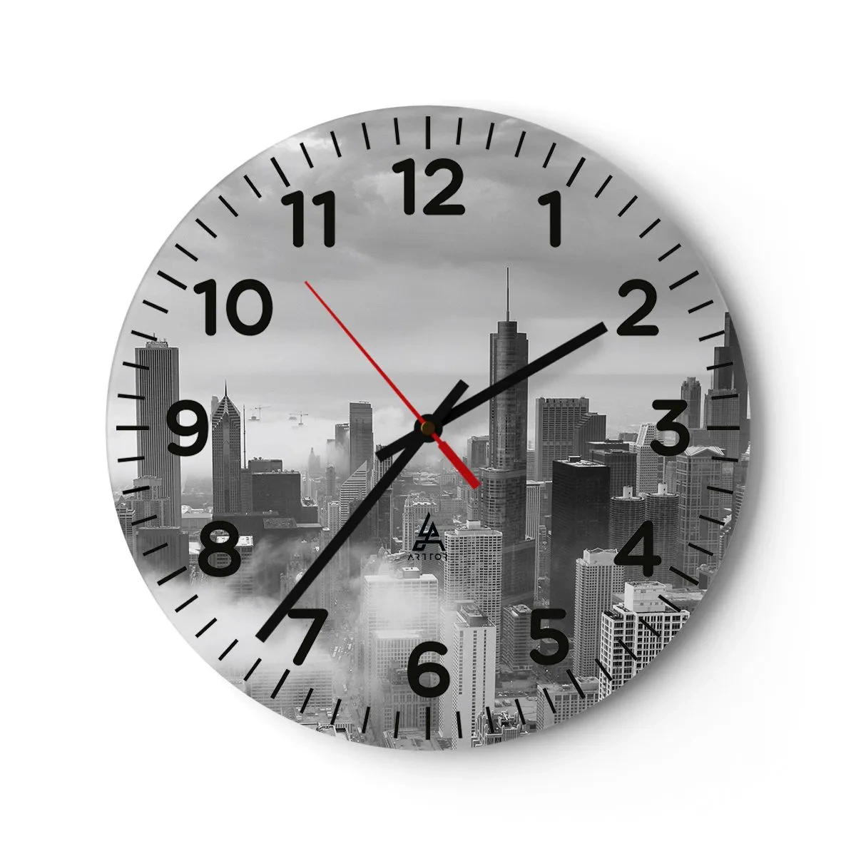 Reloj de pared - Reloj de vidrio - Paisaje americano - 40x40 cm
