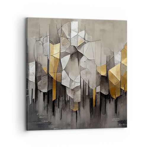 Cuadro sobre lienzo - Impresión de Imagen - Composición hecha de hielo y luz - 70x70 cm