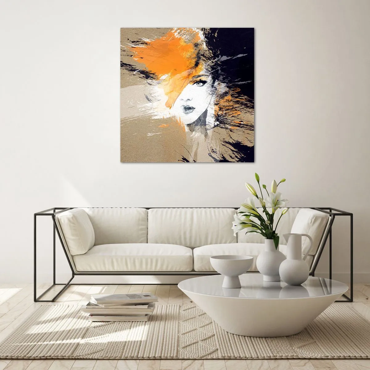 Cuadro sobre vidrio - Impresiones sobre Vidrio - Y se convierte en luz - 30x30 cm