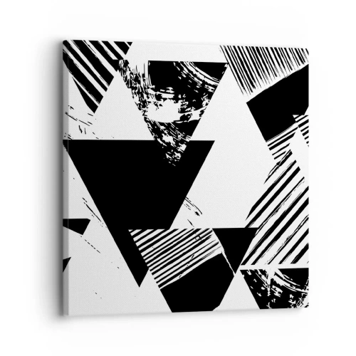 Cuadro sobre lienzo - Impresión de Imagen - Una lluvia de triángulos - 30x30 cm