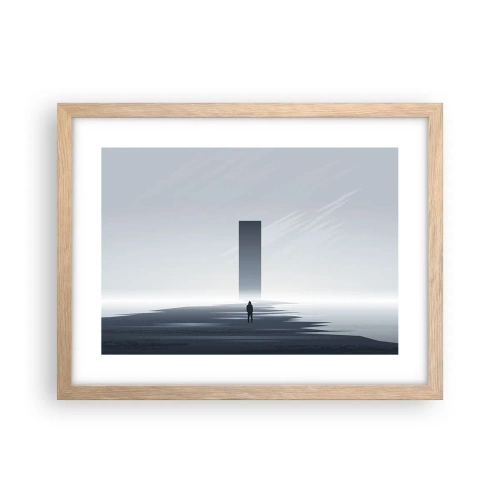 Póster en marco roble claro - ¿Oportunidad o amenaza? - 40x30 cm