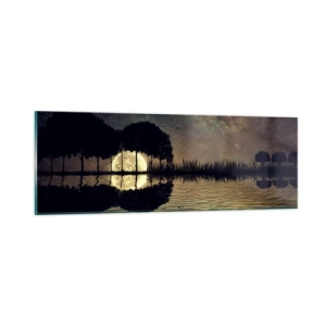 Cuadro sobre vidrio - Impresiones sobre Vidrio - Noche en el fin del mundo - 90x30 cm