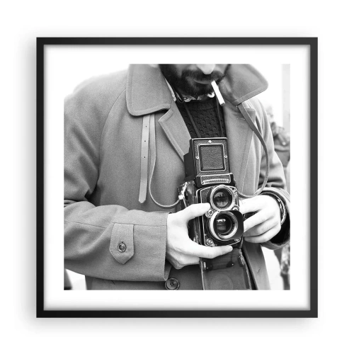 Póster en marco negro - En estilo retro - 50x50 cm