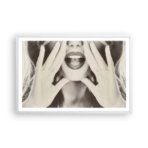 Póster en marco blanco - ¡Ya estoy en camino! - 91x61 cm