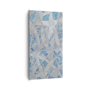 Cuadro sobre lienzo - Impresión de Imagen - En un laberinto gris azulado - 65x120 cm