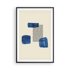 Póster en marco negro - Un cuarteto abstracto - 61x91 cm