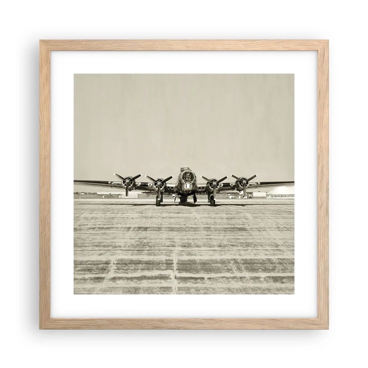 Póster en marco roble claro - Como siempre, preparado - 40x40 cm