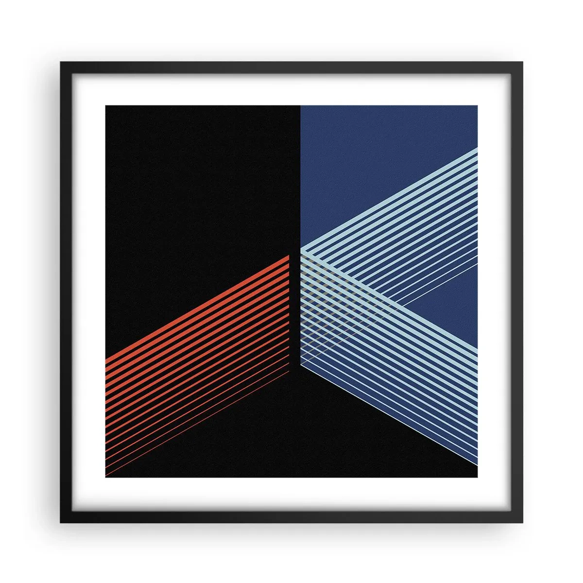 Póster en marco negro - La rectitud - 50x50 cm