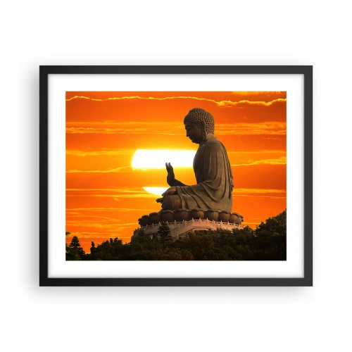 Póster en marco negro - Sin miedo al mundo - 50x40 cm