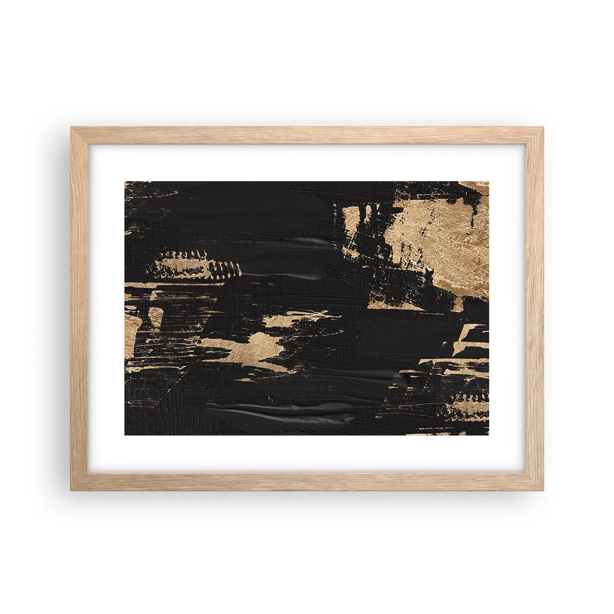 Póster en marco roble claro - Un rastro de tacto - 40x30 cm