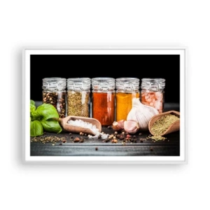 Póster en marco blanco - Para que la vida sepa bien - 100x70 cm