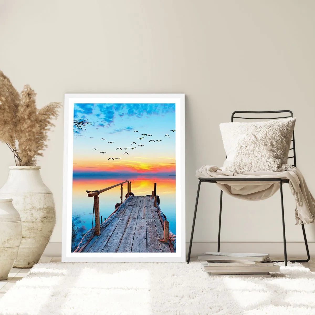 Póster en marco blanco - Es hora de volver... - 50x70 cm