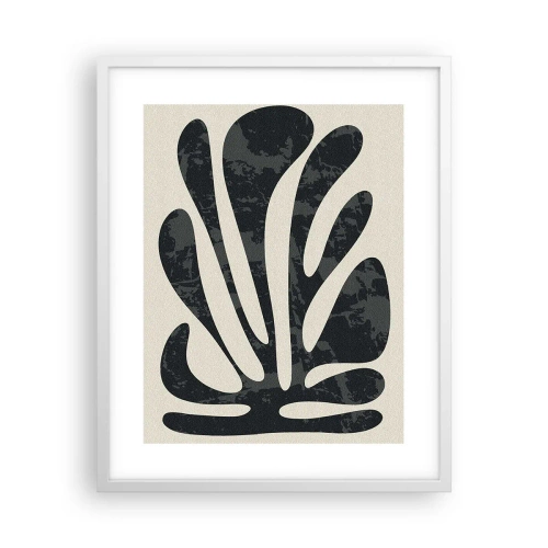 Póster en marco blanco - Abstracción con varios extremos - 40x50 cm