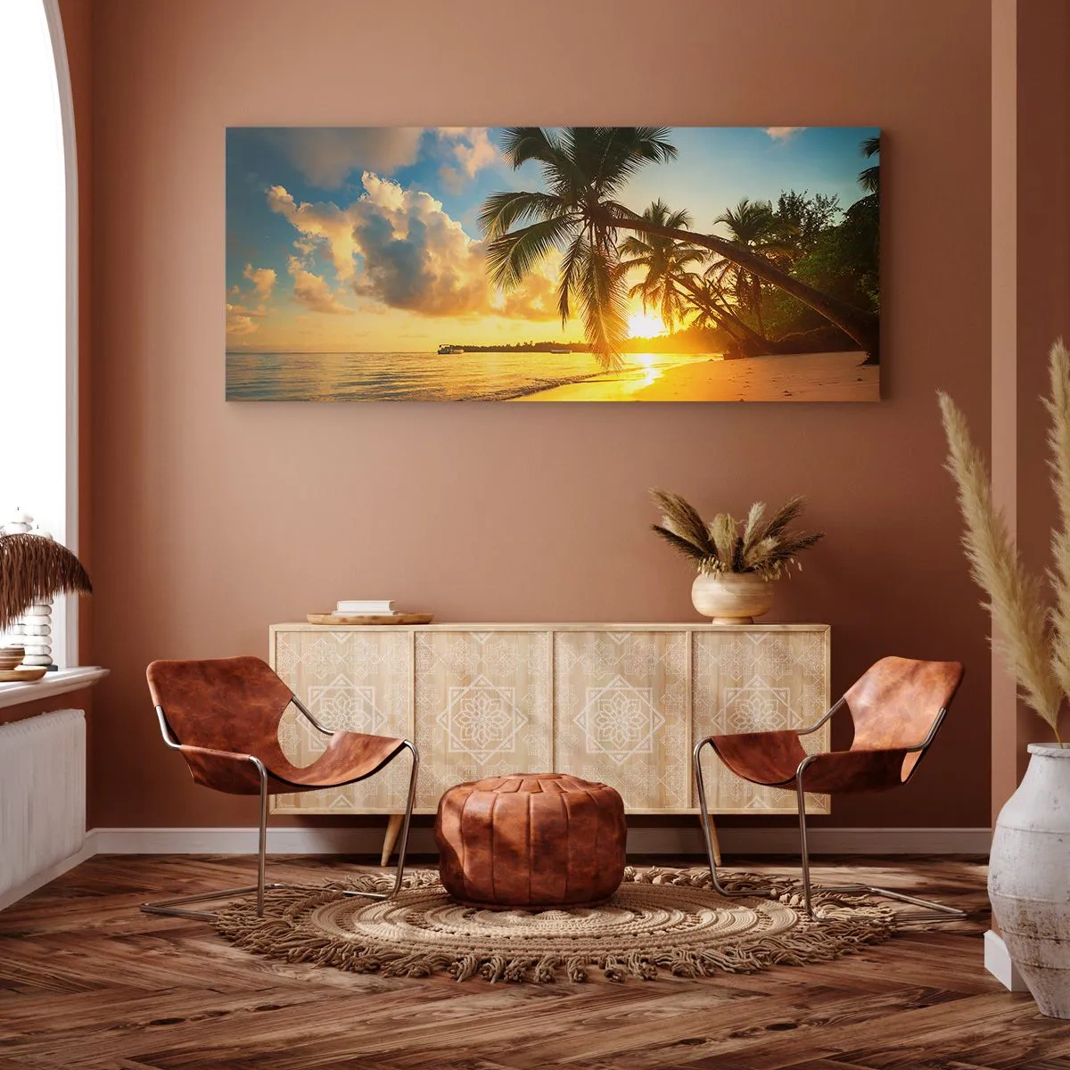 Cuadro sobre lienzo - Impresión de Imagen - Un sueño caribeño - 100x40 cm