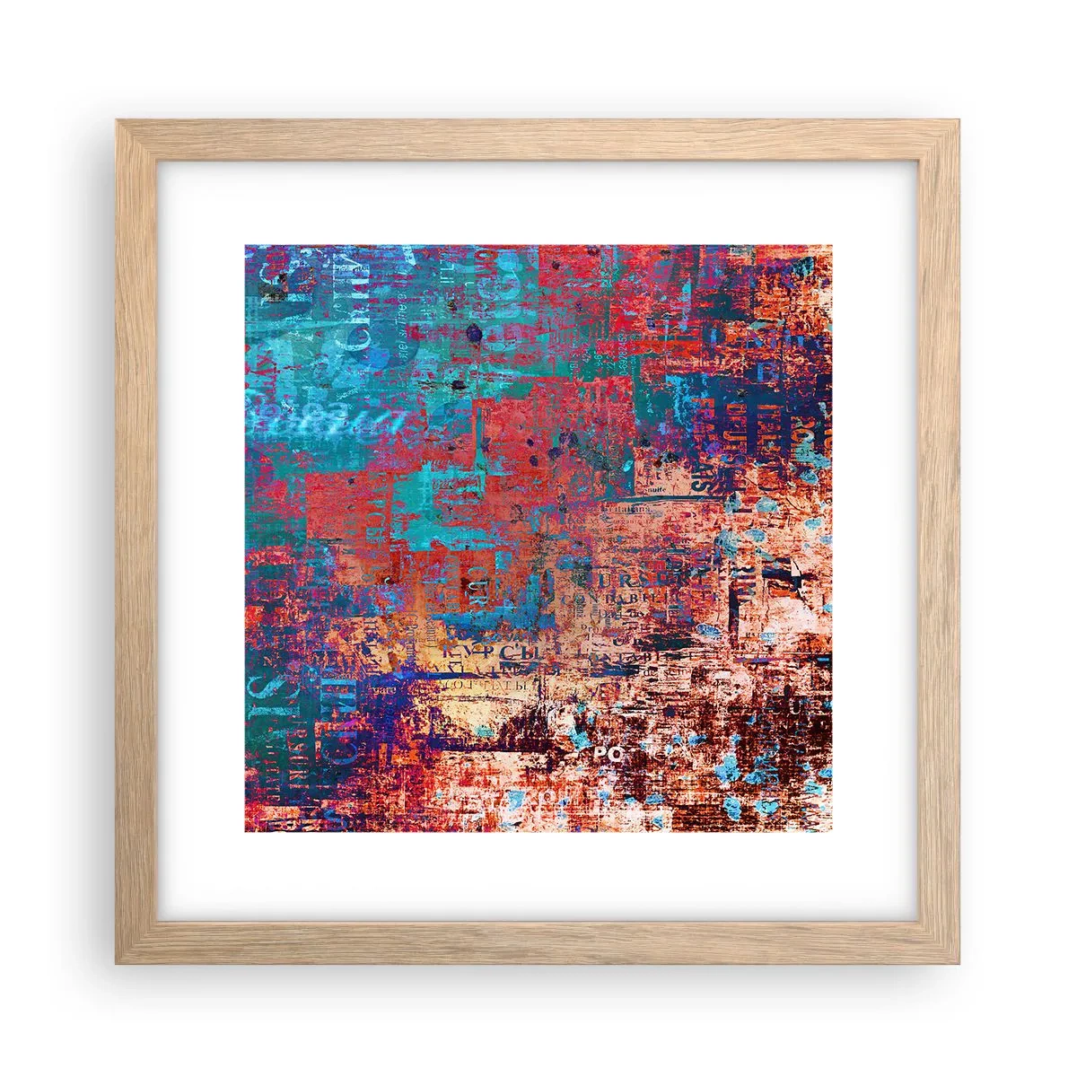 Póster en marco roble claro - Memoria y olvido - 30x30 cm