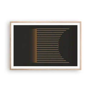 Póster en marco roble claro - Explorar la oscuridad - 91x61 cm