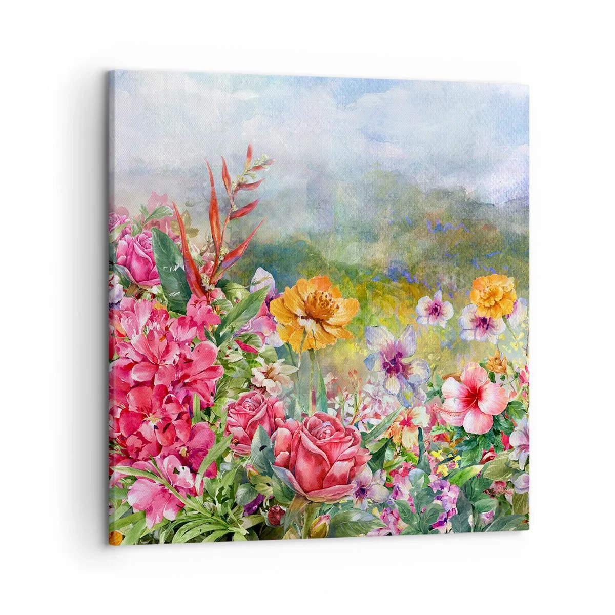 Cuadro sobre lienzo - Impresión de Imagen - Un jardín enloquecido - 50x50 cm