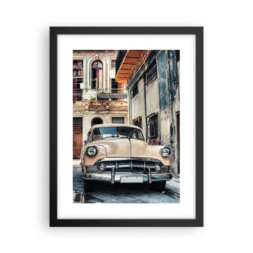 Póster en marco negro - Siesta en La Habana - 30x40 cm