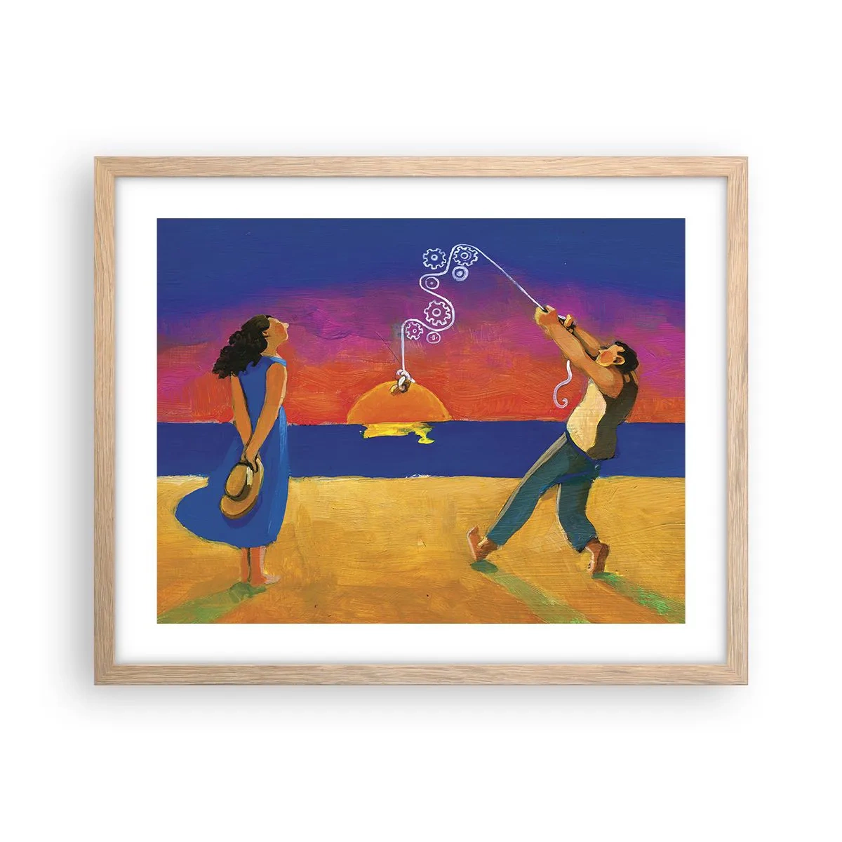 Póster en marco roble claro - Mucho más que una estrella del cielo - 50x40 cm