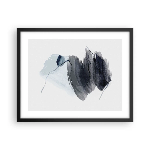 Póster en marco negro - Intensidad y movimiento - 50x40 cm