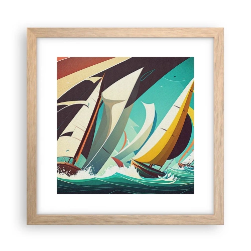Póster en marco roble claro - Afrontar los elementos - 30x30 cm