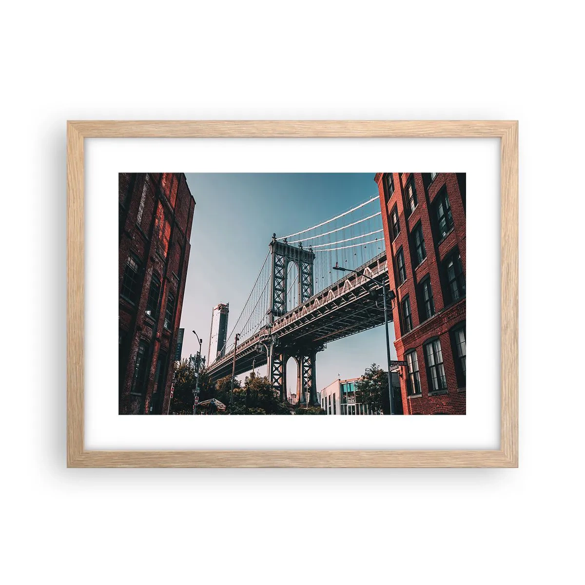 Póster en marco roble claro - Sobre el fluir de la ciudad - 40x30 cm