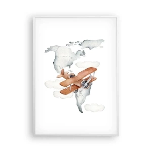 Póster en marco blanco - Con espíritu pionero - 70x100 cm