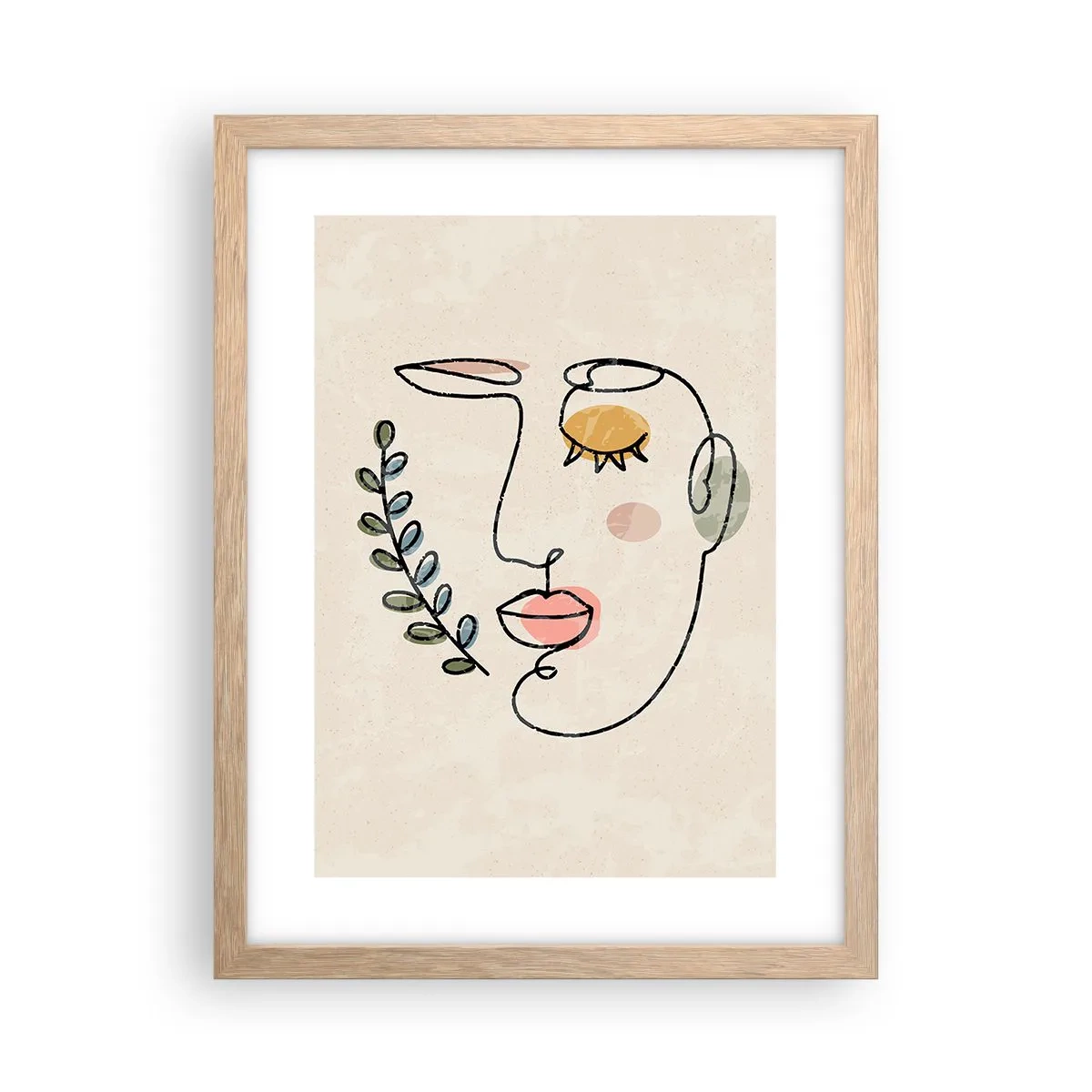 Póster en marco roble claro - Calma encontrada - 30x40 cm