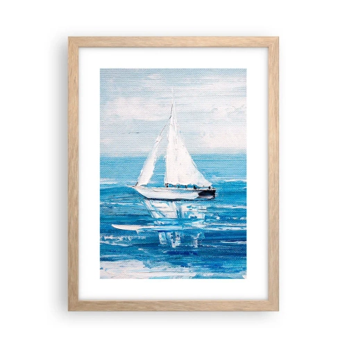 Póster en marco roble claro - Con un amigo a tu lado - 30x40 cm