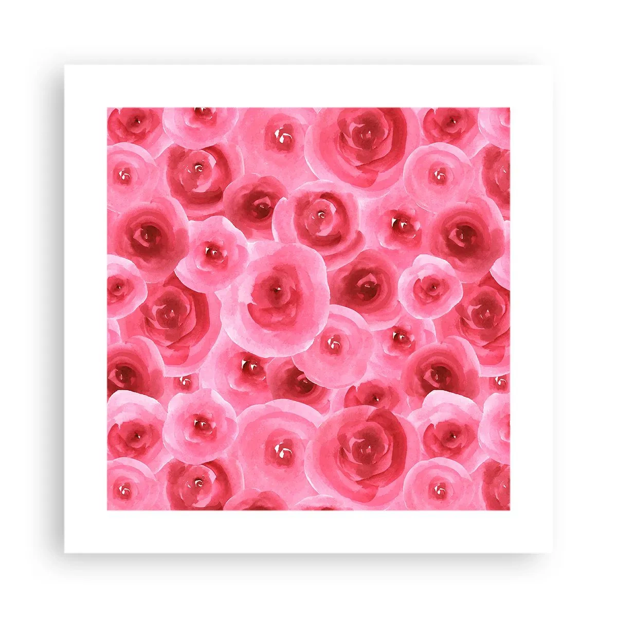 Póster - Rosas abajo y arriba - 40x40 cm
