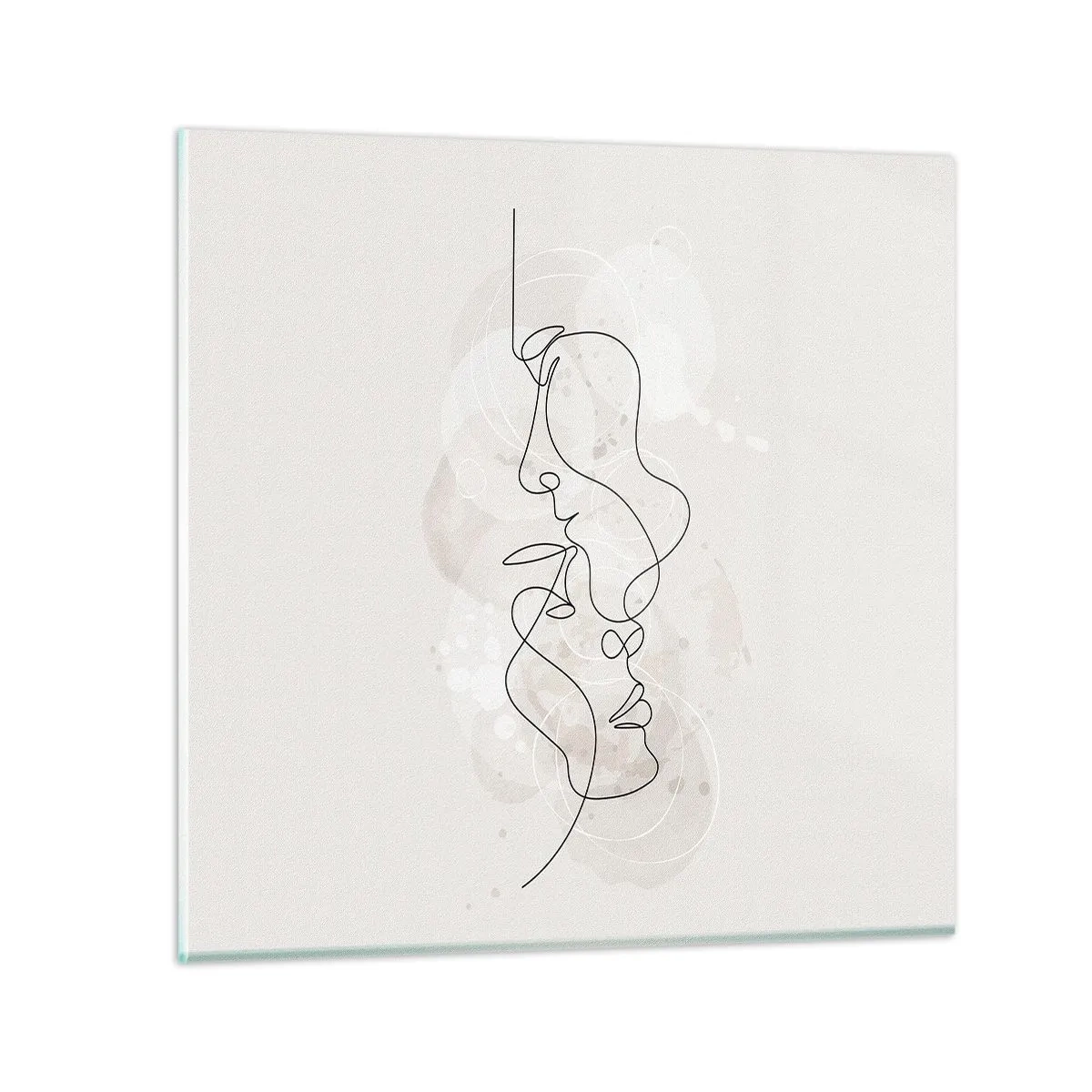 Cuadro sobre vidrio - Impresiones sobre Vidrio - En un abrazo - 70x70 cm